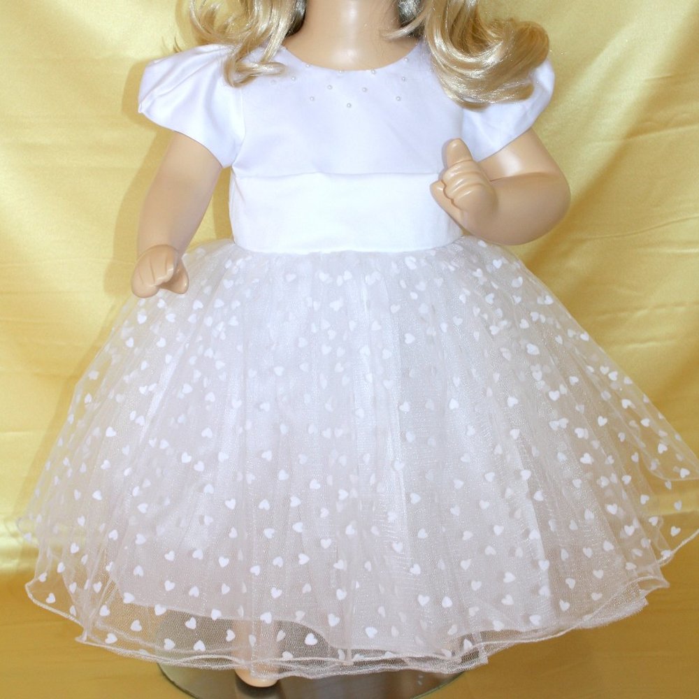 White dress with hearts